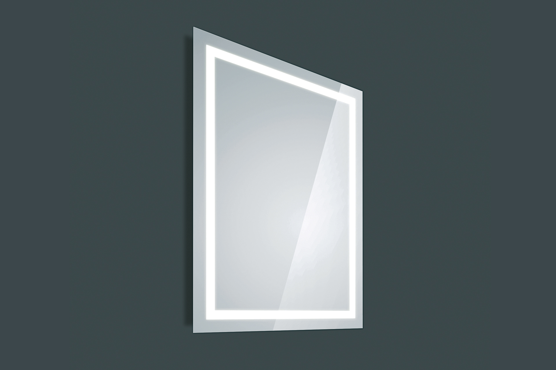 Mirror with LED lighting, touch sensor switch and dimmer