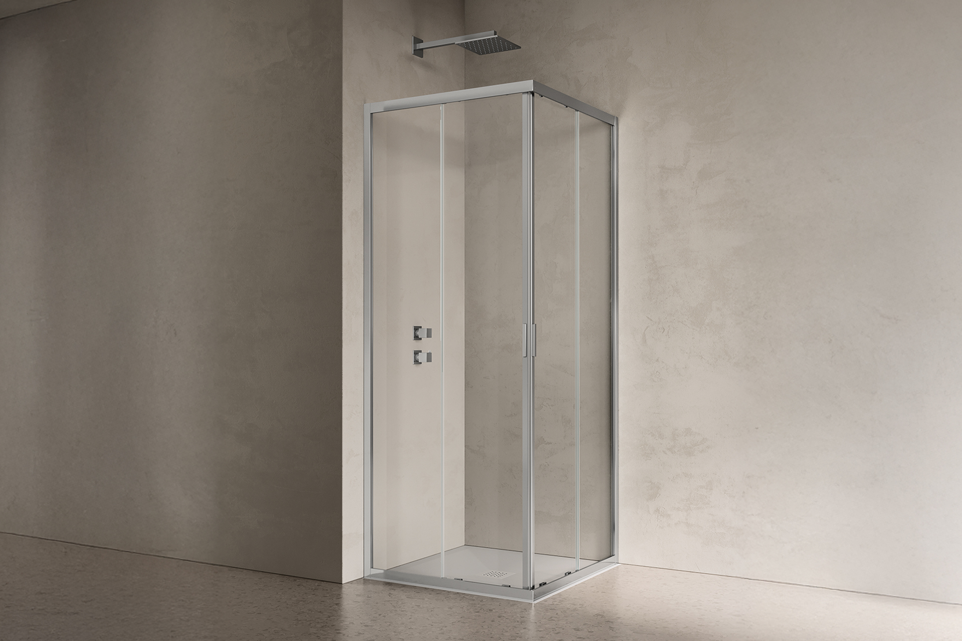 Angolo due porte scorrevoli completo