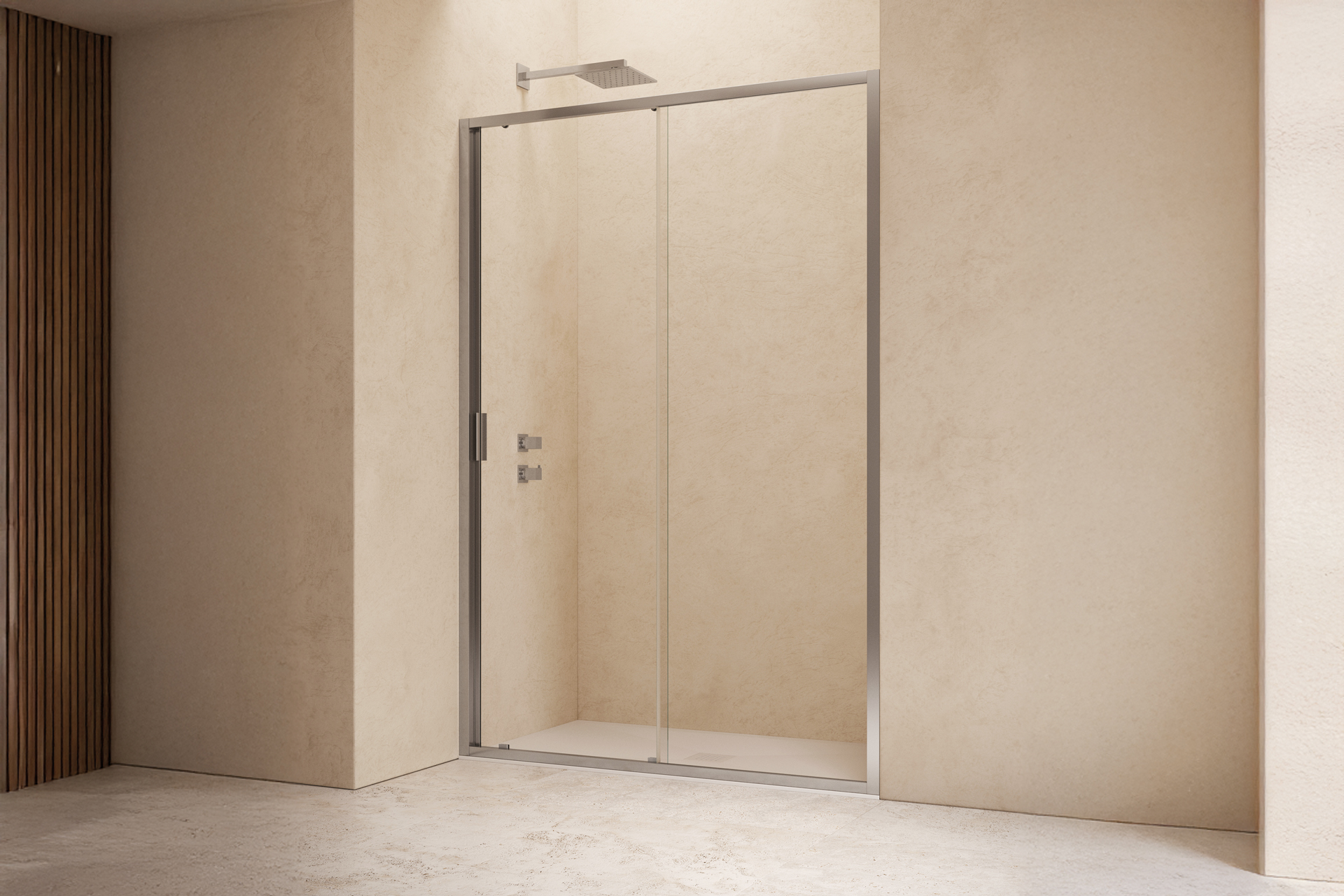 Porta scorrevole + Parete fissa dedicata